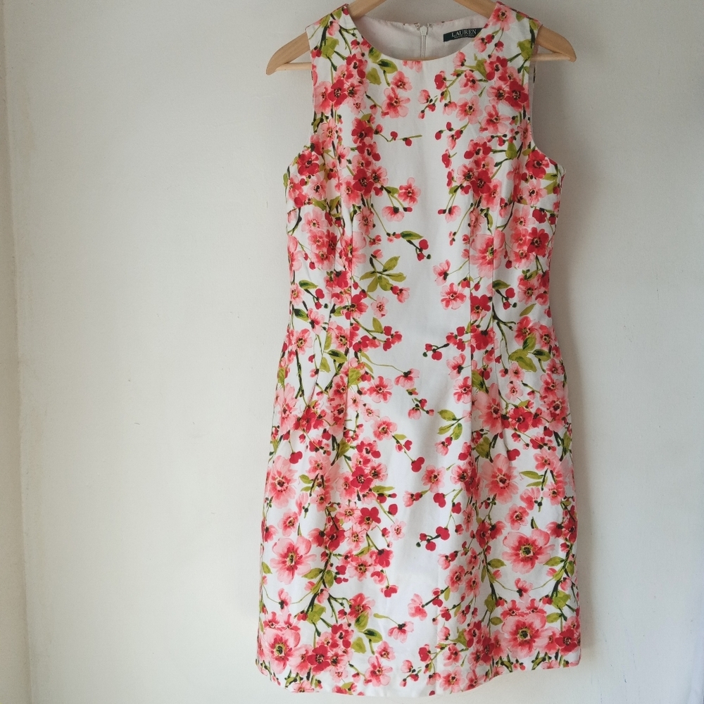 Lauren Ralph Lauren 10 Floral Print Midi Dress